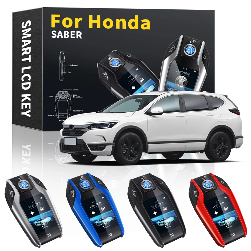 

Пульт дистанционного управления для автомобильных ключей для Honda SABER 2011 2012 2013 2014 2016 2017 2018 2019 2020 2021 модифицированный умный ЖК-дисплей