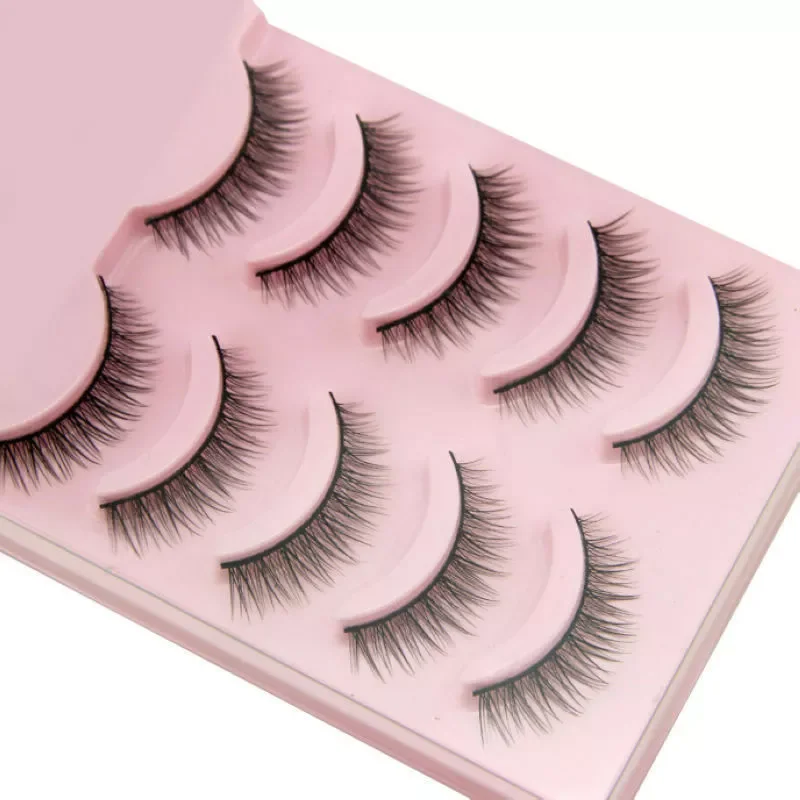 

Pairs Mink Hair False Eyelashes 3D Natural Short Cross Fake Eye Lashes Extension Makeup Handmade Full Strip Eyelash