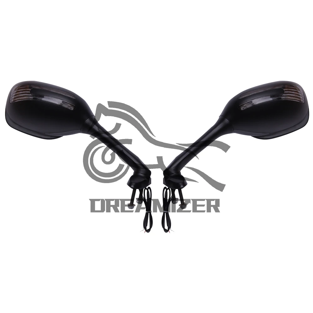 

Motorcycle Rearview Rear View Side Mirrors With LED Turn Signal Light For Suzuki GSXR1000 2005-2008 GSXR600/750 2006-2010