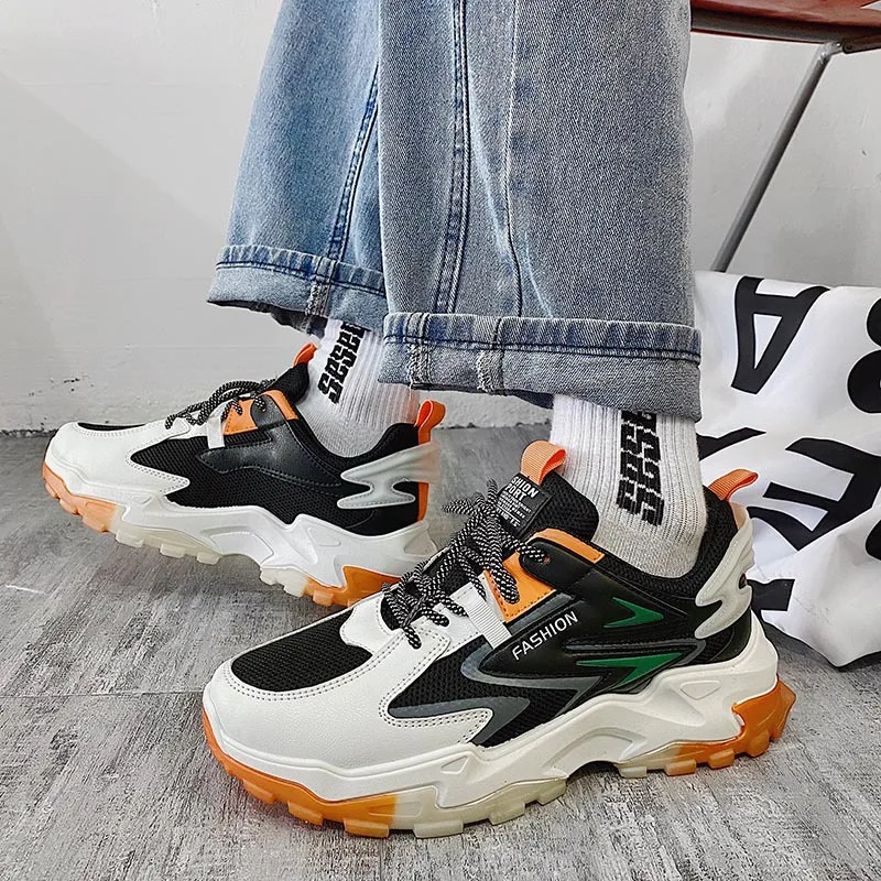 

Мужские сетчатые кроссовки, Модная легкая дышащая мужская обувь для бега Ulzzang, Повседневные Удобные мужские кроссовки на шнуровке