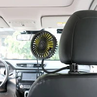 360 degree free adjustable car fan universal usb car cooling fan dashboardback seat 3 speed auto air cooler for summer
