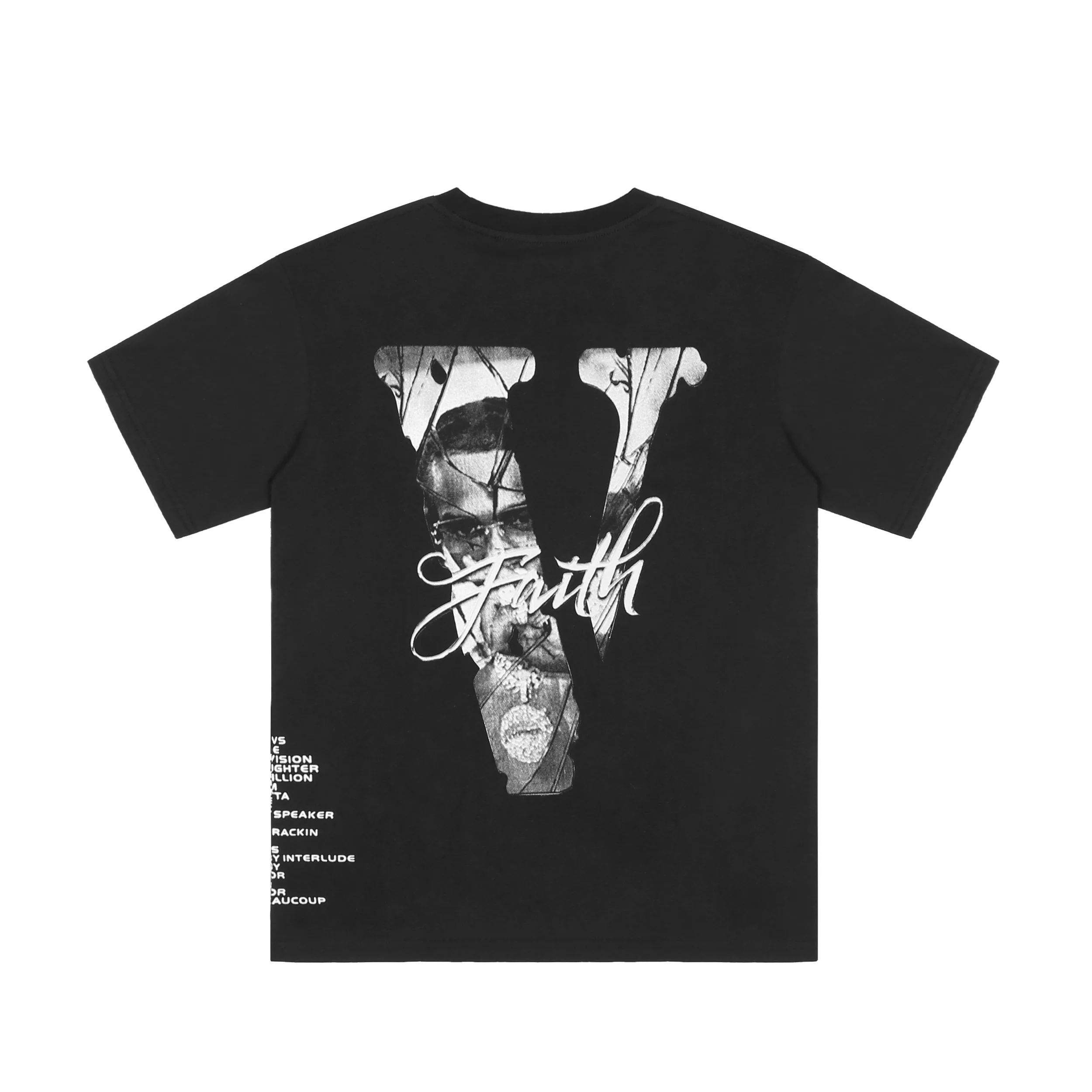 

Classic Vlone Short-sleeved Female Couple Loose Street Hip-hop Big V Trend T-shirt Men's Cotton Round Neck