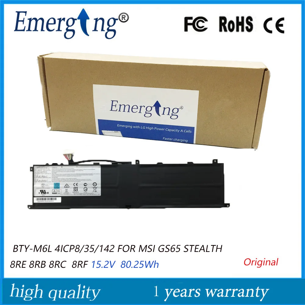 Новый аккумулятор для ноутбука 15,2 в, Вт-ч, фотоаккумулятор для MSI GS65, 8RF, 8RE, PS42, PS63, BTY-M6L Series