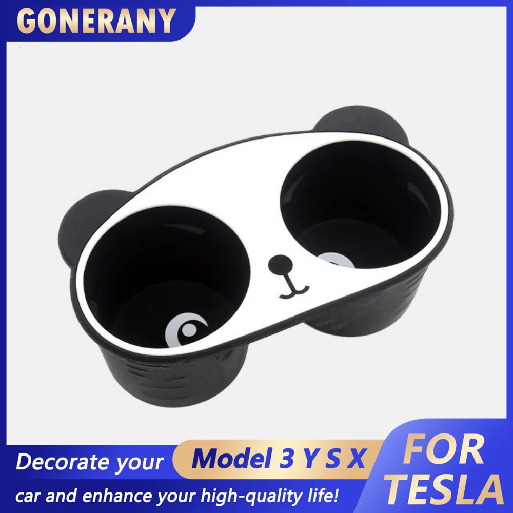 

For Tesla Model 3 Y Central Control Water Cup Holder Panda Version Car Water Cup Limiter Drinks Bracket Car Interior Accessories