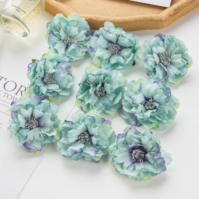 

Искусственные цветы пионы из шелка Diy 10 штук