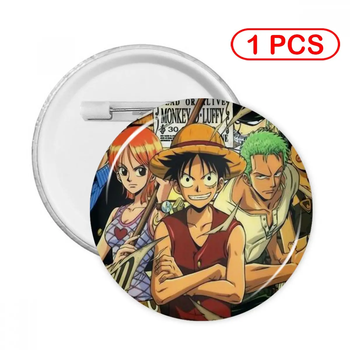 

One Piece D. Luffy Soft Button Pin Clothes Brooch Creative Pins Jewelry Decor Cute Badge Good Team Women Child Lapel
