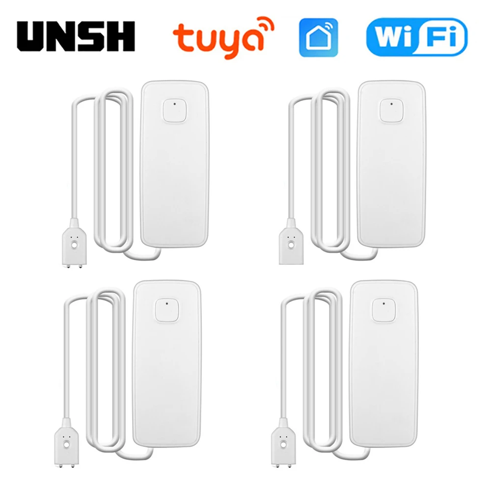 

Tuya WiFi Smart Water Sensor Leak Detector Flood Water Leakage Alarm Security System Smart Life Control Via Tuya Zigbee Gateway