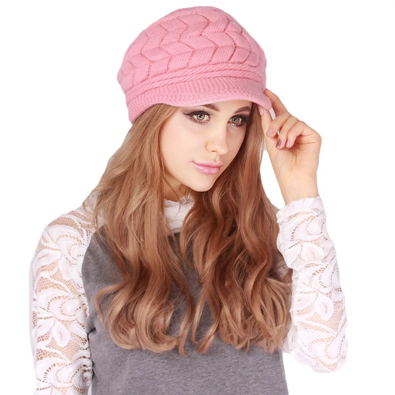 

2022 Winter Women Hat Luxury Knitted Hats Female Soft High Elastic Warm Caps Beanies Headgear Girl Cap Solid Color NEW