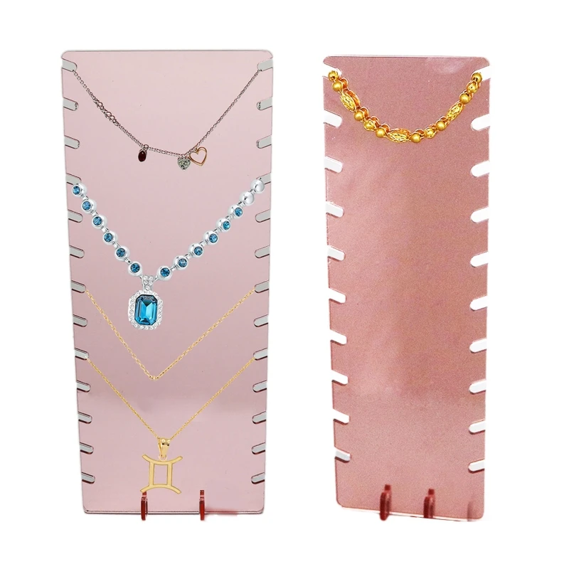 Акриловый держатель ювелирных изделий ожерелья витрина стойка для продажи HXBA