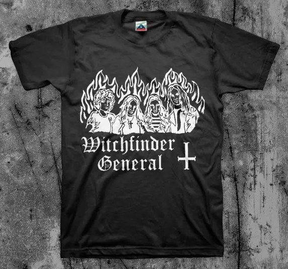 Футболка Witchfinder General burn A sinner высокое качество 100% хлопок короткий рукав