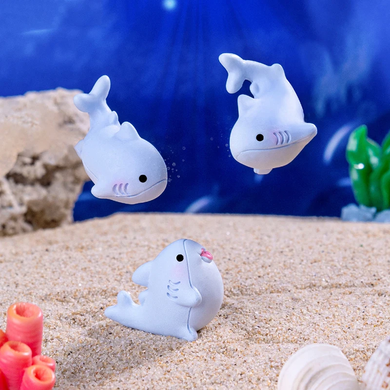 Милые фигурки акул ручная работа мультяшный КИТ микро Ландшафтные украшения
