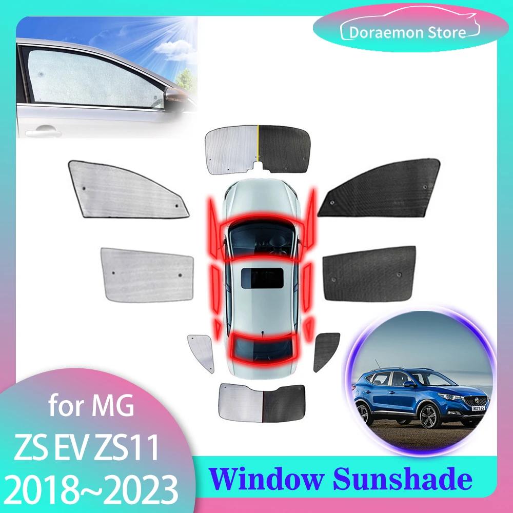 

Full Covers Sunshades for MG ZS Plus ZS EV ZX VS ZS11 2018~2023 Front Windshield Curtain Rear Windows Visor Mats Car Accessories