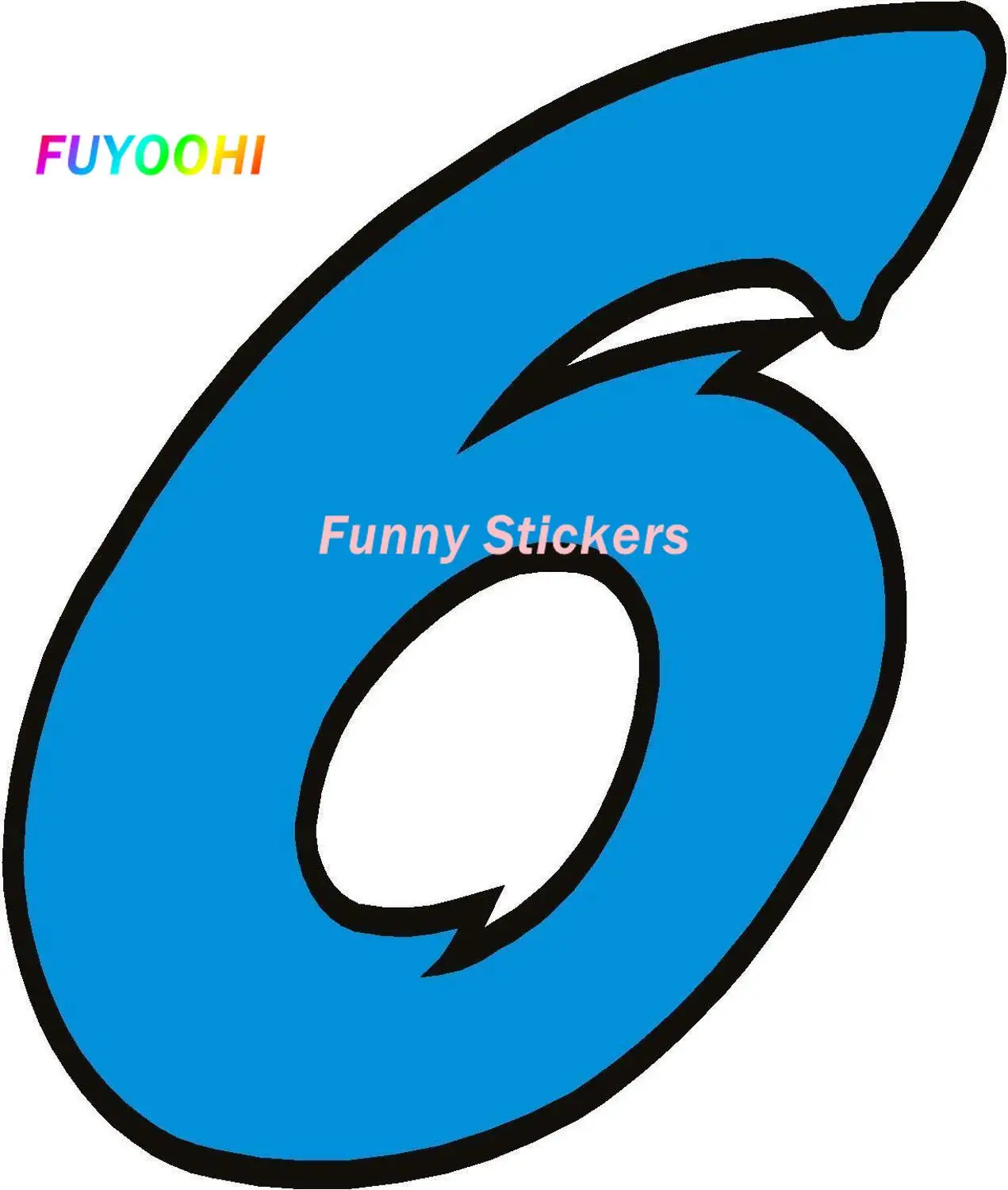 

FUYOOHI Play Stickers Dark Blue Race Numbers with Black Border Vinyl Decals Graphic Number PVC Waterproof Car Sticker