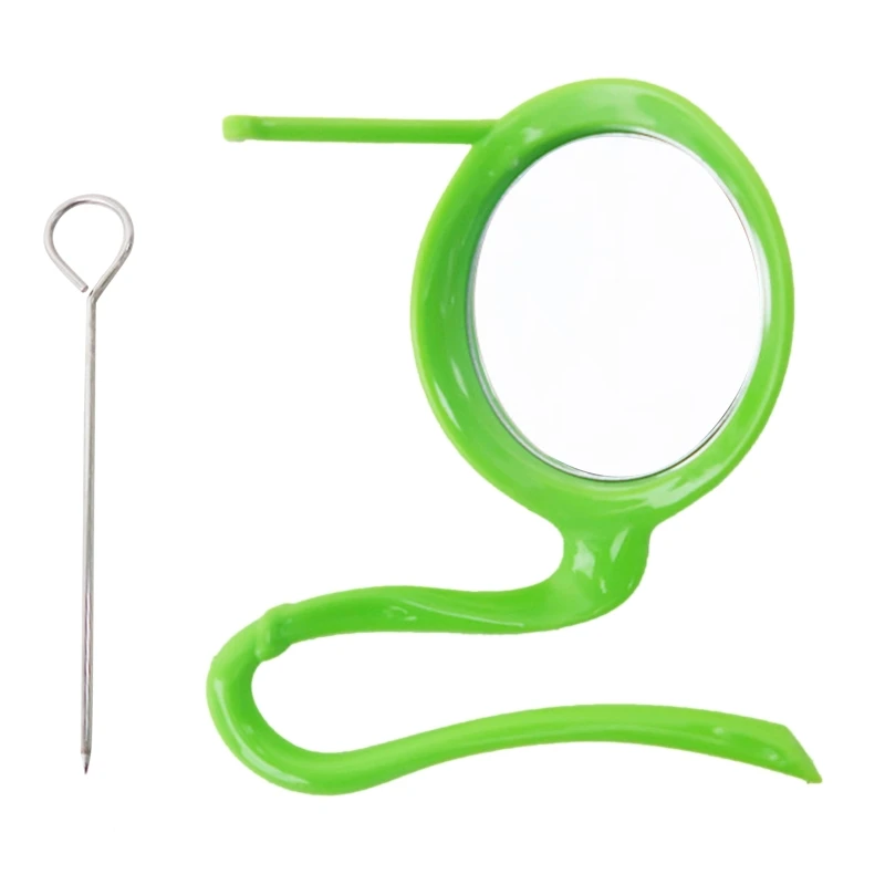 

Bird Mirror Stand Toy Parrot Feeder Fruit Holder for Cockatiels Cage Accessories