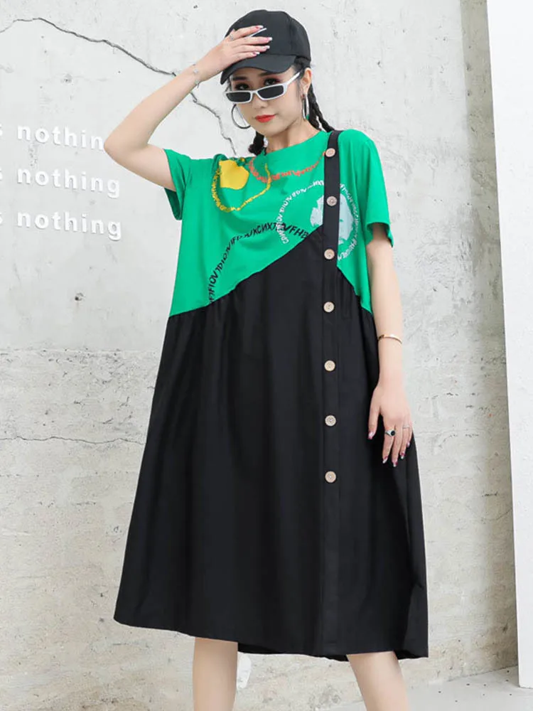 Женское винтажное платье в стиле панк Max LuLu повседневное свободное с круглым