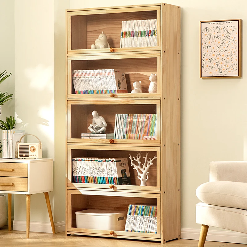 

Library Filing Book Shelf Display Children Bedroom Living Room Book Shelf Storage Wood Prateleira Livros Modern Furniture BL50BS