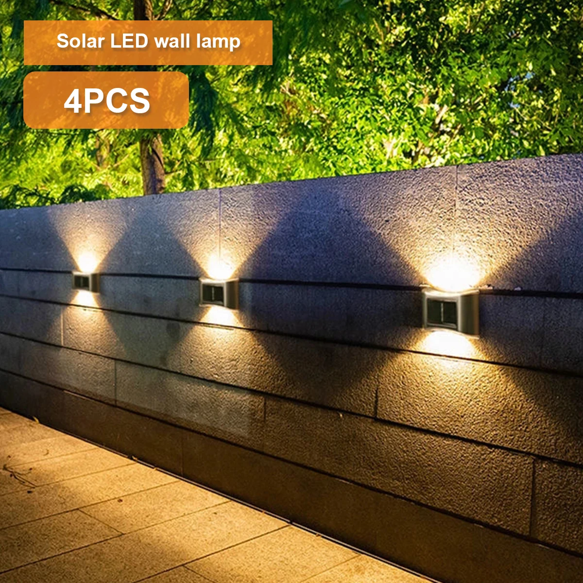

LED Solar Wall Light Powered Outdoors Floodlight Sensor Sunlight Waterproof Wall Emergency Street Security Lamp For Garden