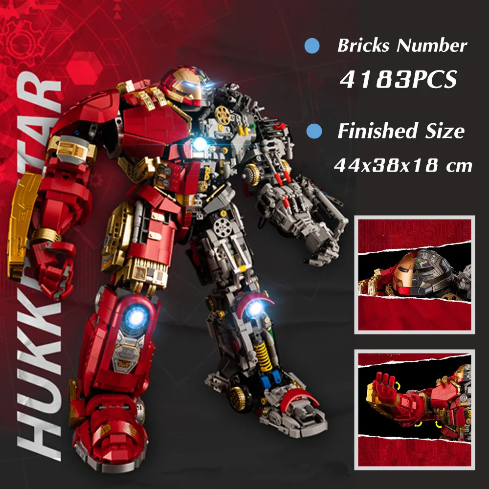 

4183PCS Disney Iron Man Veronica Hulkbuster Ironman Marvel Avengers Robot Figures Building Brick Block Gift Toy Boys Set