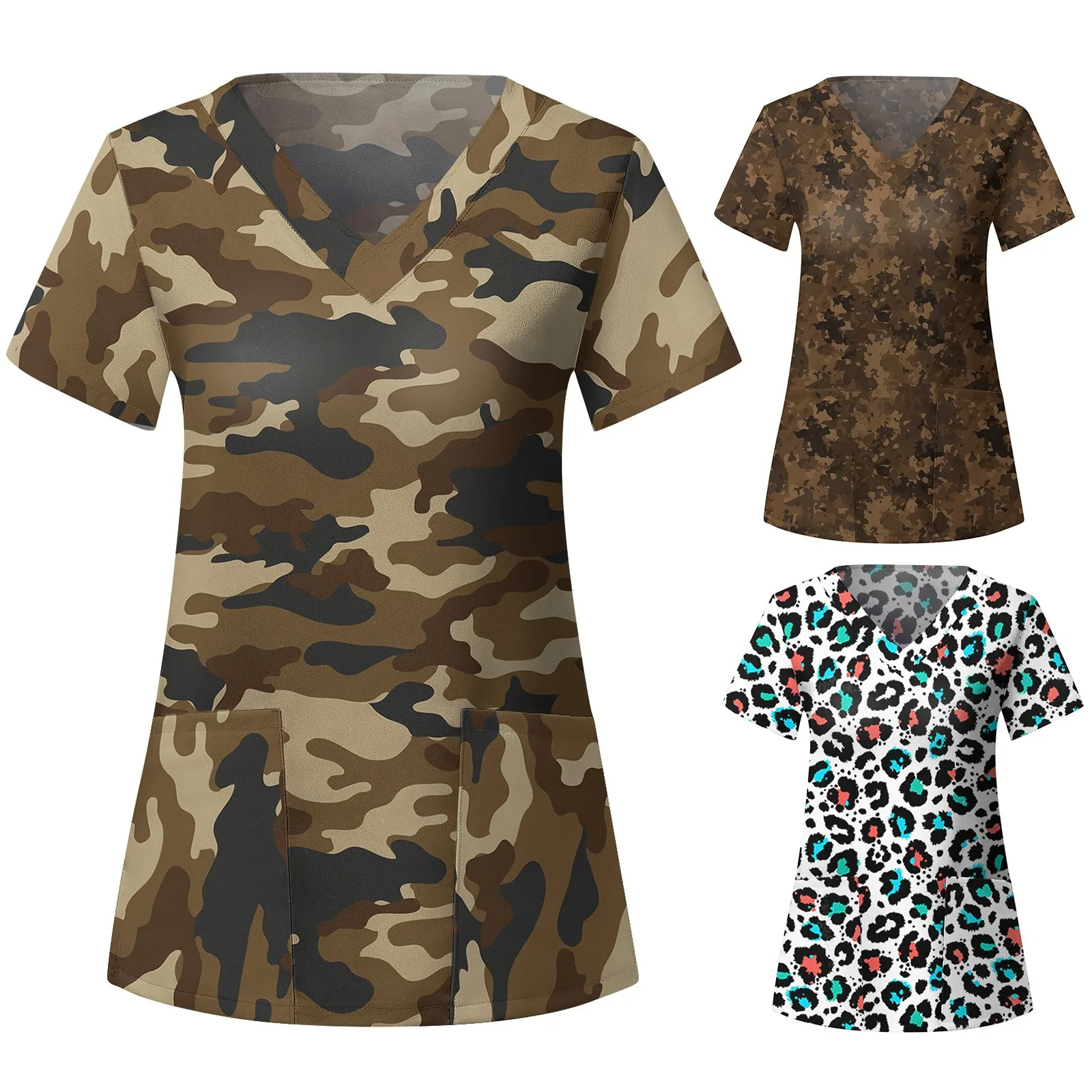 

Женский топ с коротким рукавом и V-образным вырезом, размеры L * 5