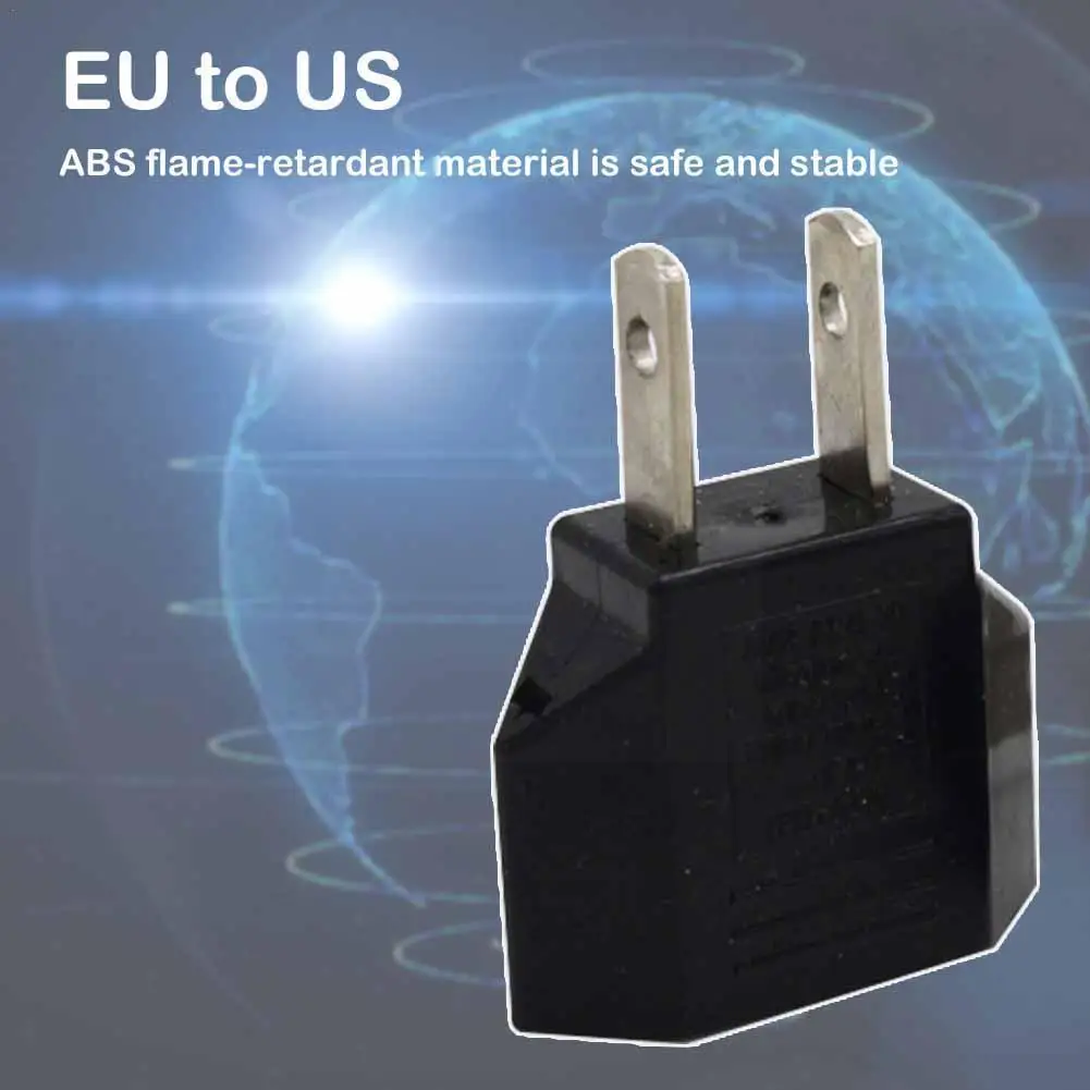

1pcs Eu Plug Adapter Socket Us To Eu Plug Power Adapter Outlet Adaptor Plug Converter Travel Electric Us Eu Sockets To Adap R6y8