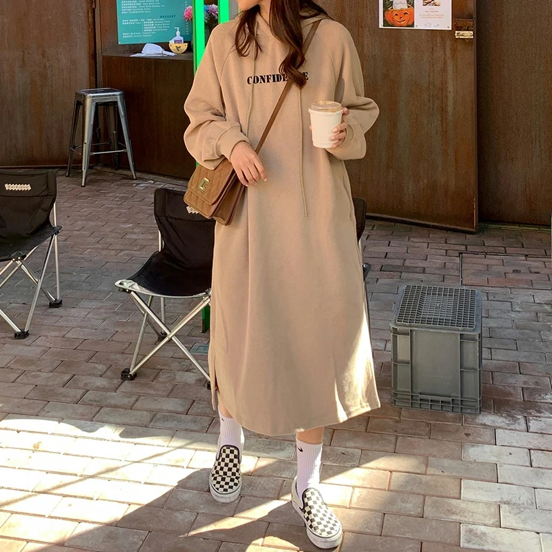 

Thick Winter Women'S Dress 2022 Fall Sweater Women Dress Long Sleeve Knitted Dresses Maxi Vintage Oversize Dresses Knitting