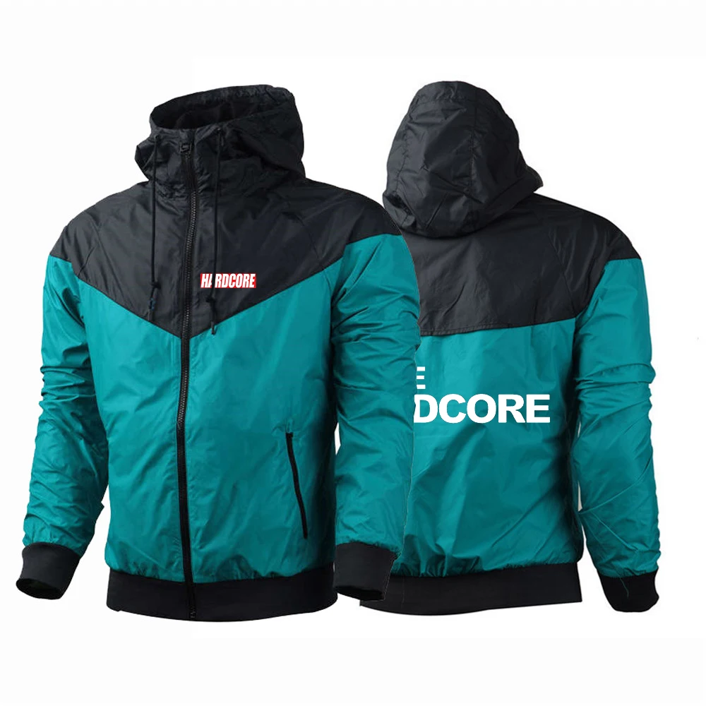 

Hardcore 2023 New Men Print Five Colors Windproof Casual Hooded Windbreaker Sweatshirts Spring and Autumn Fashion Jacket