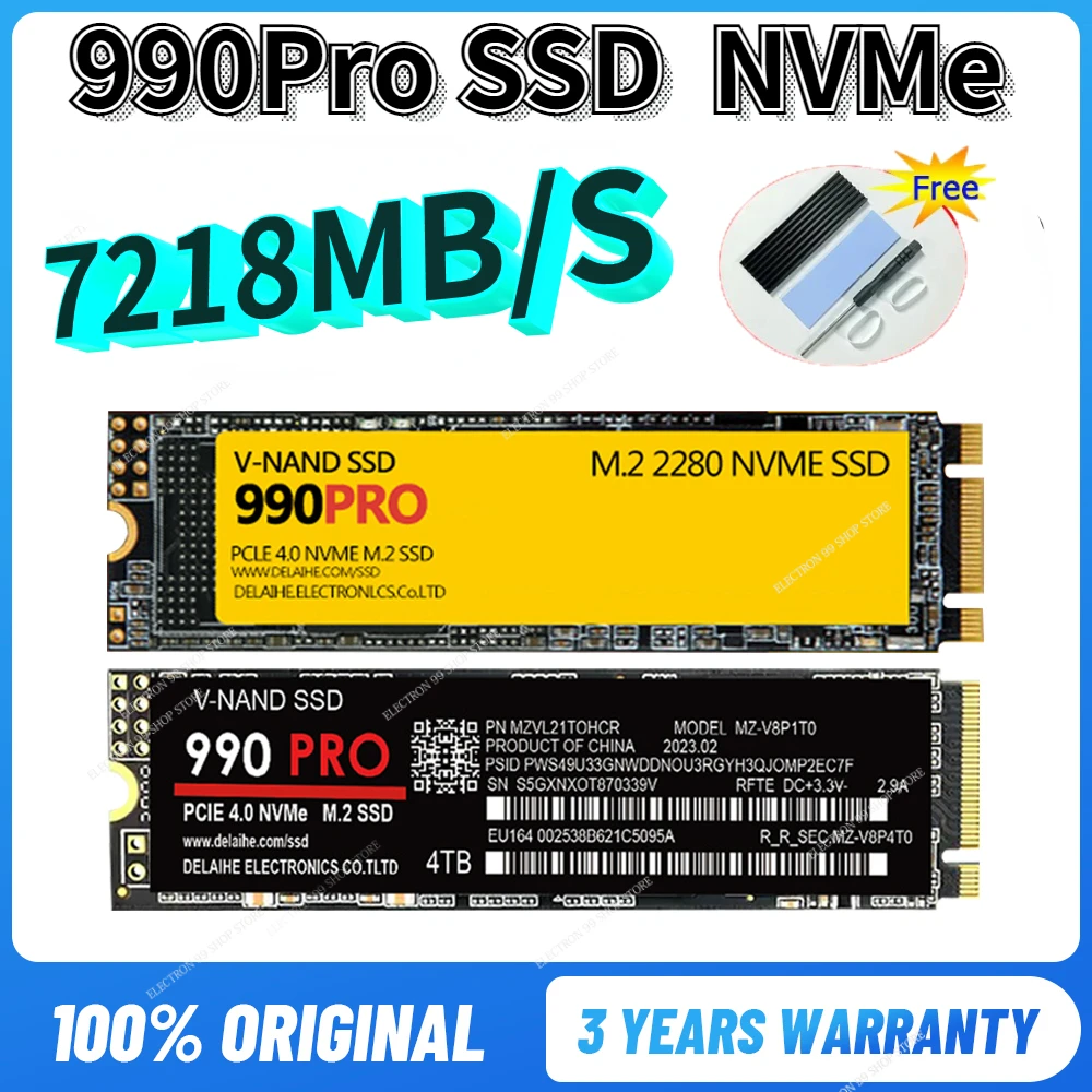 

PS5 2023 8TB 500GB 256GB High Speed Original SSD nvme 4TB 1TB 2TB M.2 990PRO SSD Hdd M2 NGFF M.2 2280mm Disco Duro For Desktop