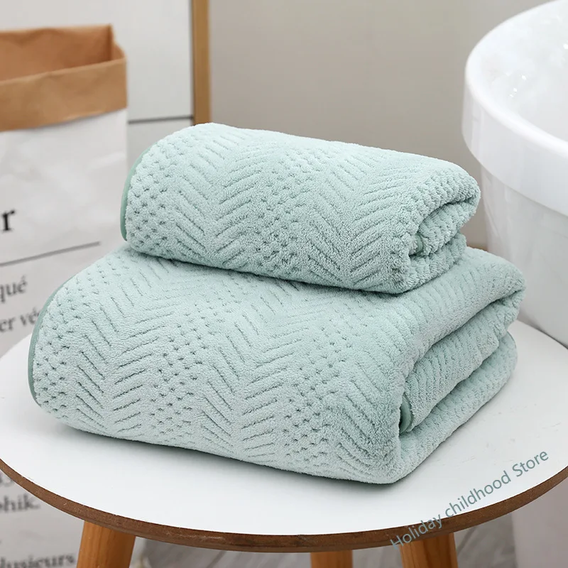 With High-quality Trim, A Set Of 2 Pieces, Thick And Soft Beach Towel, Water Absorption