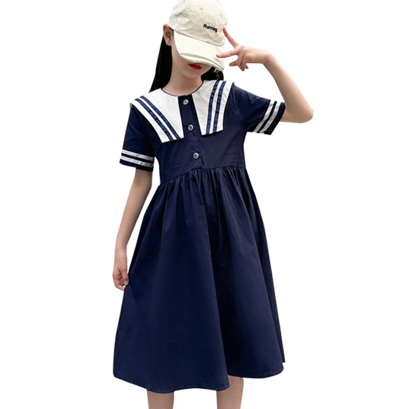

MODX Summer Dresses For Girls Striped Pattern Girl Party Dress Neweset Kid Dress Casual Style Girls Clothes 6 8 10 12 14