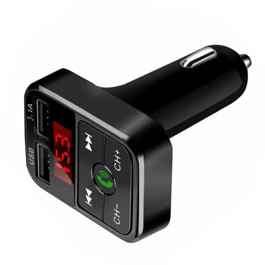 

Radio Car FM Transmitter USB Charger Wireless 1pc 2.1A 5V Auto Black MP3 player ABS Accessories Adapter Durable