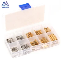 M2.5 Hex Spacing Screw Copper Spacer Male Female Standoff Screw Stainless Steel Bolts & Nuts Assortment Kit 180pcs/set M25T091
