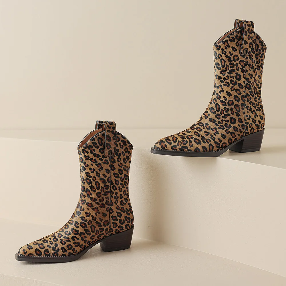 Aucegi/пикантные женские сапоги до середины икры с острым носком ботинки на толстом