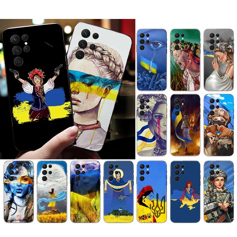 

Phone Case for Samsung Galaxy S23 S22 S20 Note20 Ultra S20 S22 S21 S10 S9 Plus S10E S20FE Note10Plus Note9 Ukraine Girl Case