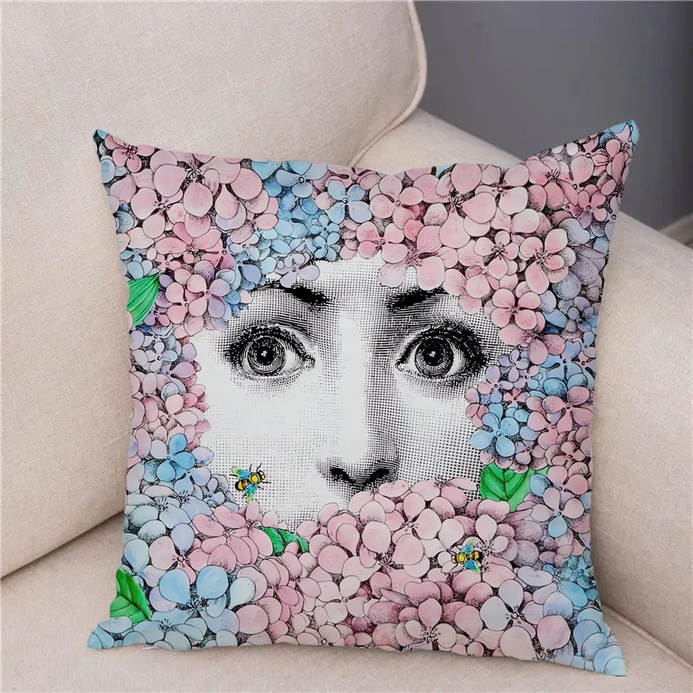 F-FornasettiS декоративный клетчатый чехол для подушки экологически чистый