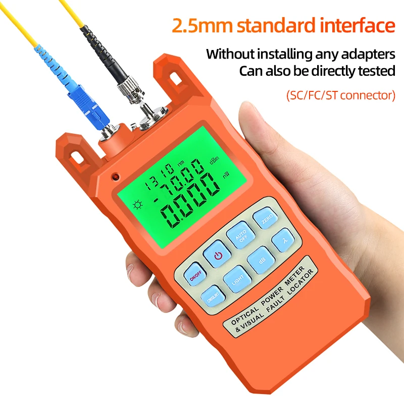 VFL 10/20/30MW AUA All-IN-ONE otdr Optical Power Meter with Visual Fault Locator optical fiber tester 10km 20KM 30km