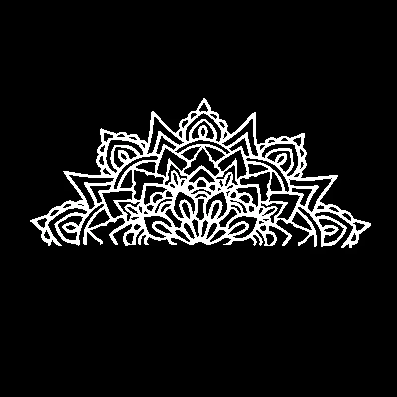 

Мандала автомобильная наклейка половина мандалы сакральная геометрия ноутбук виниловая наклейка Бохо хиппи богемный духовный для Apple MacBook Декор