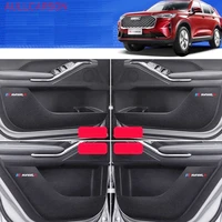 forhaval h6 2022 2021 3 gen leather door anti kick pad protection stickers pu carbon fiber inner side edge film car accessories
