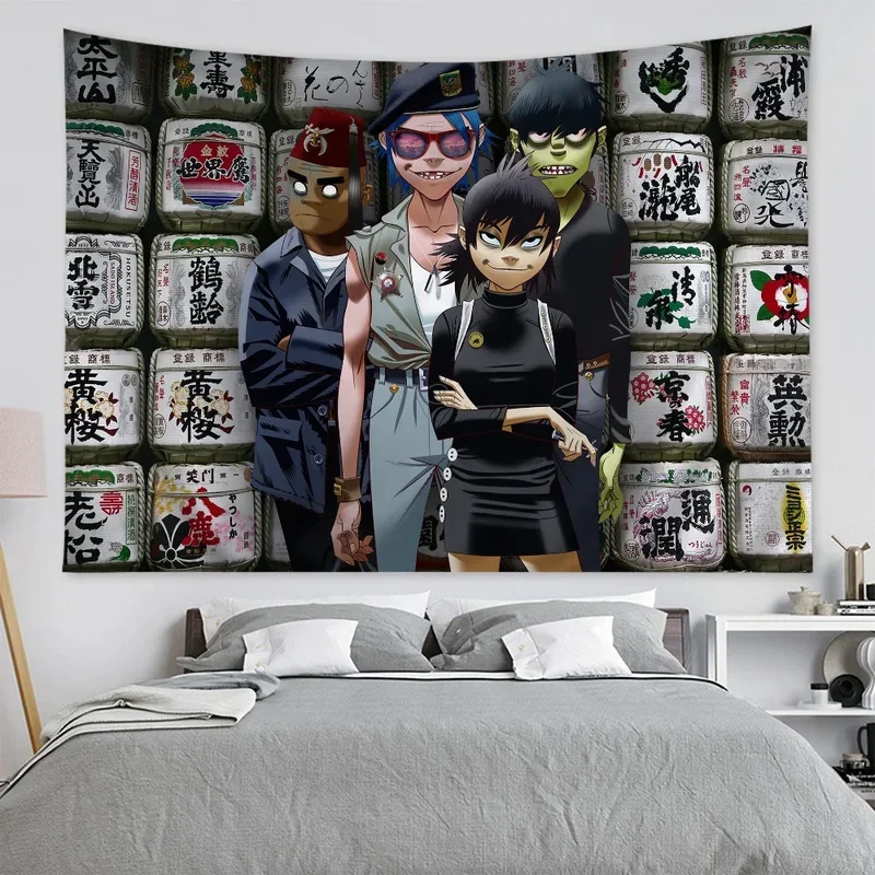 Настенные Ковры G-gorillaz в стиле хиппи искусство научная фантастика домашний декор