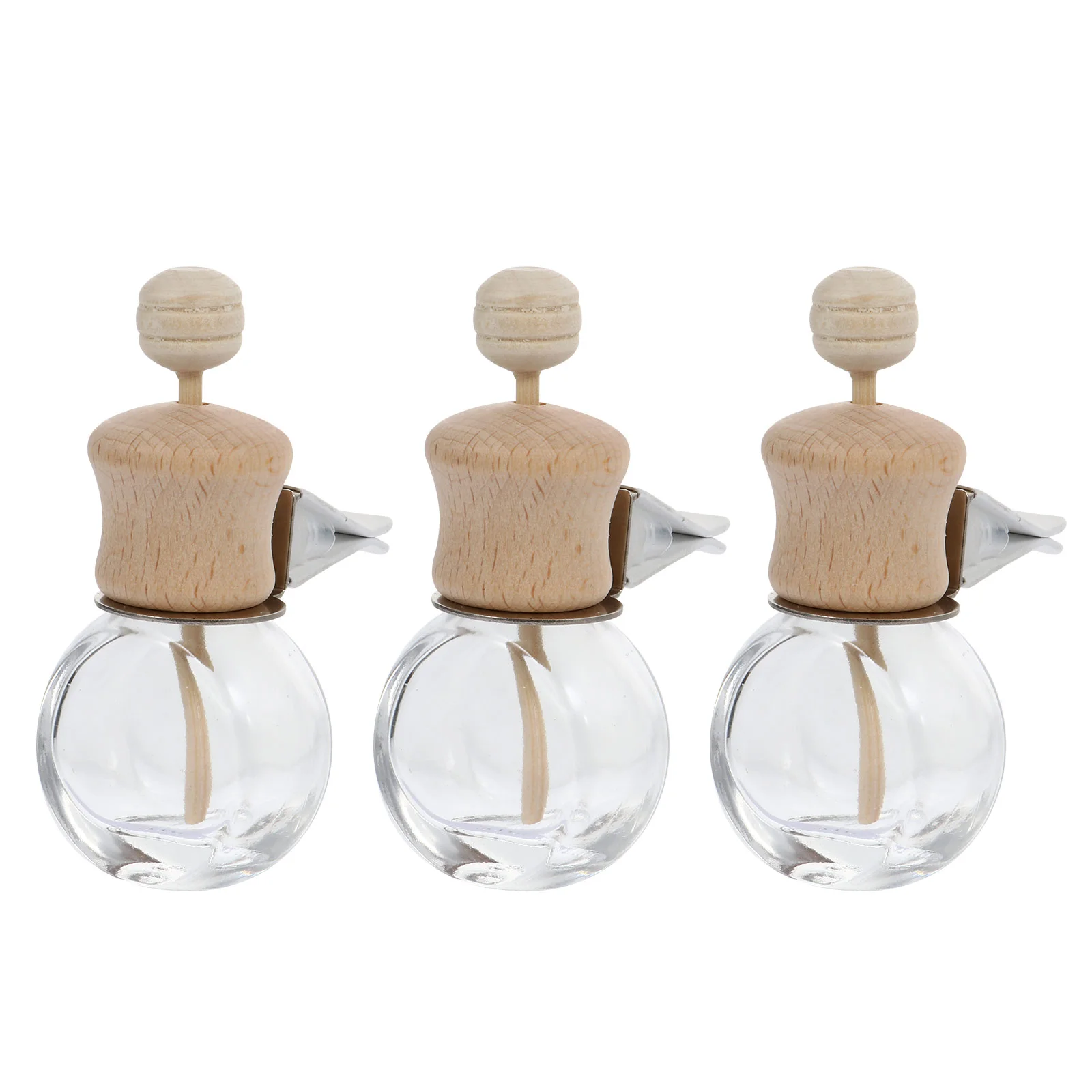 

Car Bottle Diffuservent Glass Wood Air Oil Essential Empty Fragrance Clip Aroma Bottles Aromatherapy Mini Carving Auto Scent