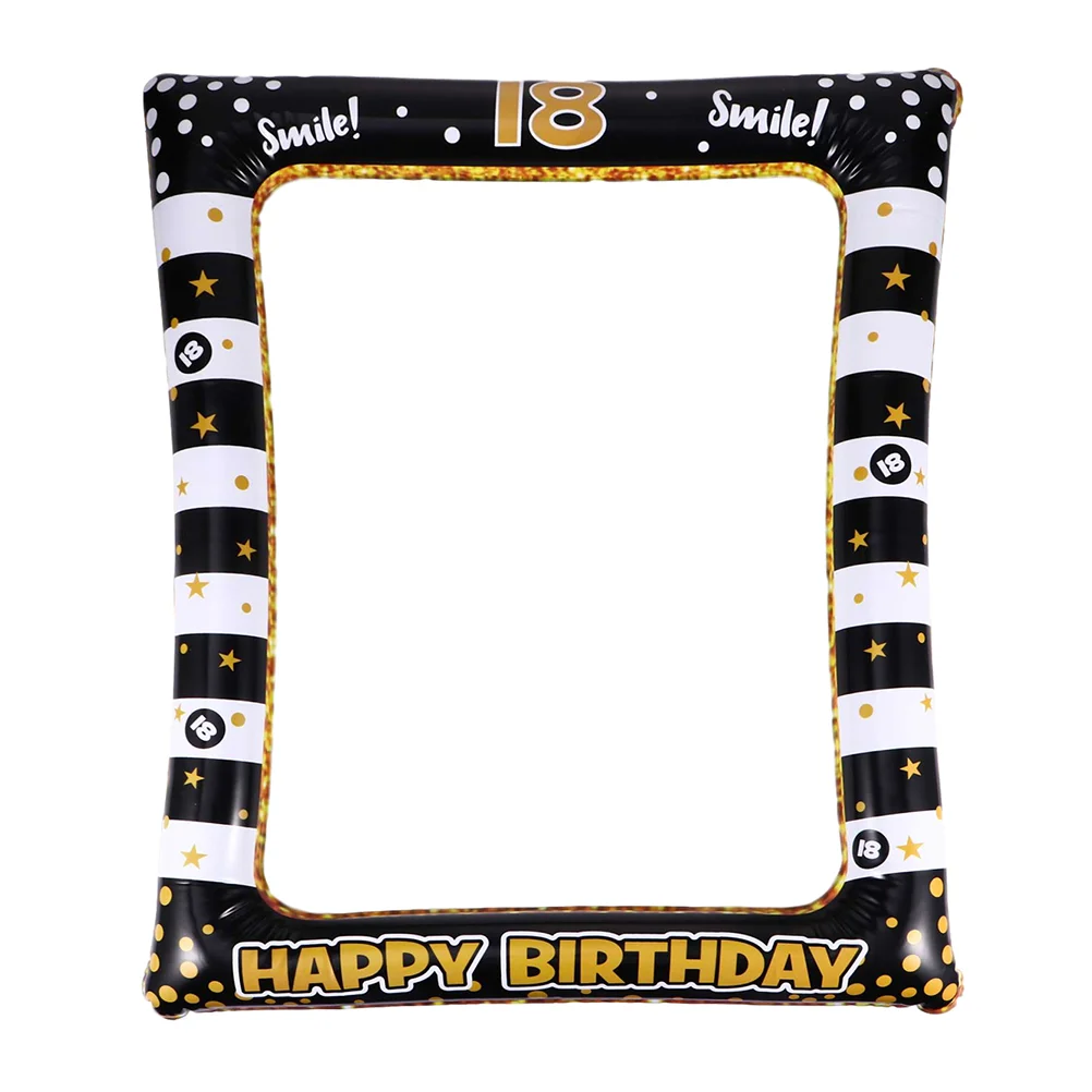 

Inflatable Photo Frame Black Picture Frames Birthday Party Aldult Inflatable Picture Booth Plastic Birthday Decorative Supplies