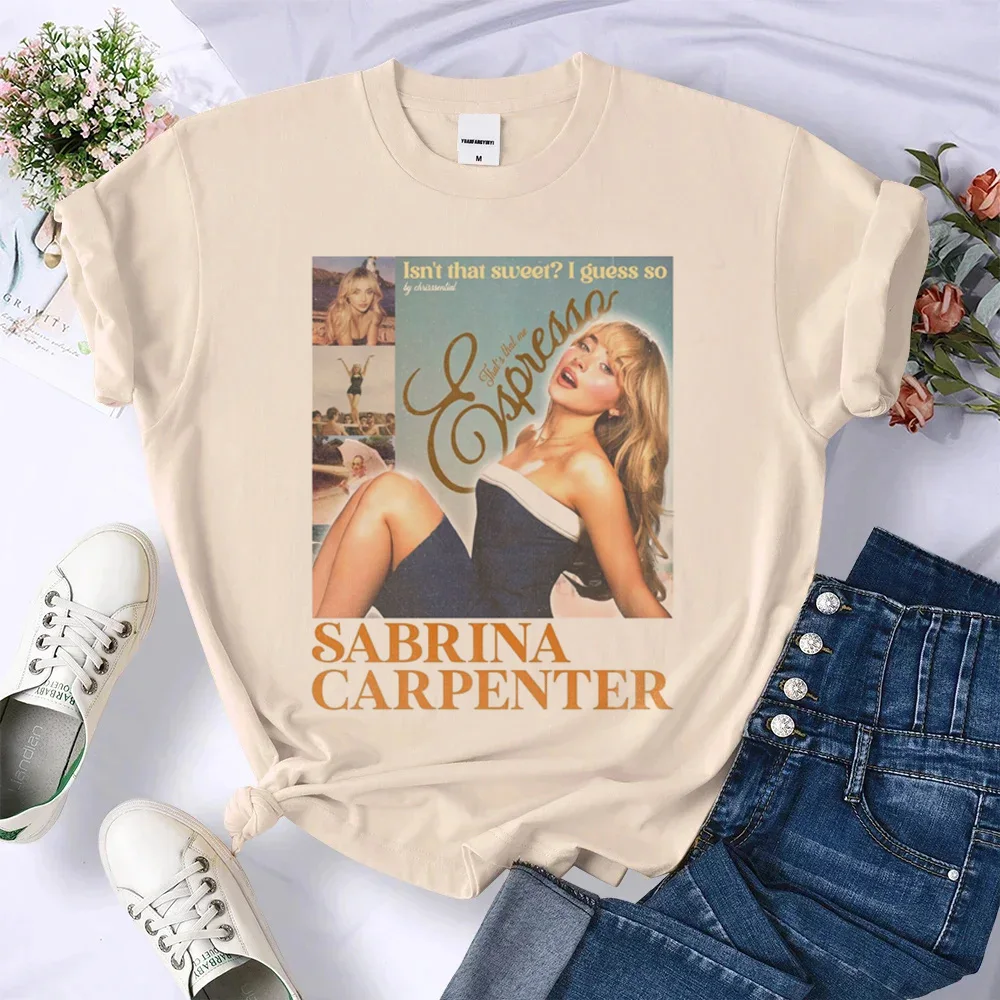 Футболки Sabrina плотника Женский дизайнерский Аниме Топ Y2K женская одежда