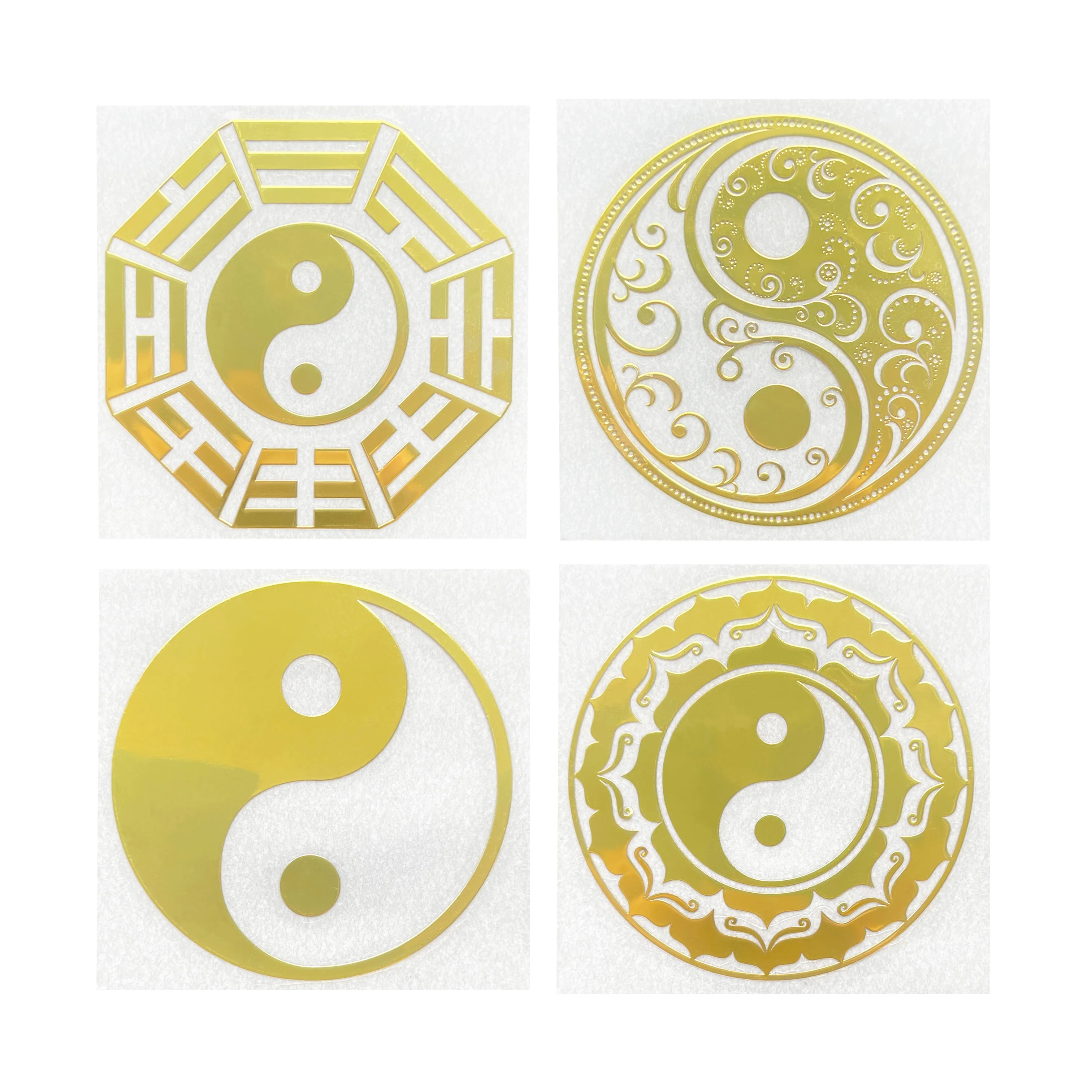 

Five elements Yin and Yang Tai Chi Eight diagrams pattern metal stickers mobile phone stickers laptop car stickers decoration