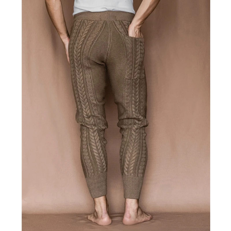 Мужской свитер трикотажные брюки высокого качества однотонные повседневные