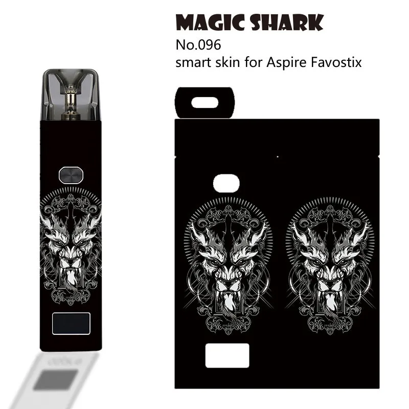 Наклейка из матового PVC с рисунком листа, цветов и черепа для Aspire Favostix Film Case без потери качества.