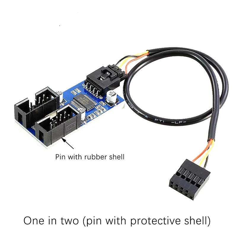 

1 шт., USB-разветвитель для материнской платы с 9-контактным интерфейсом