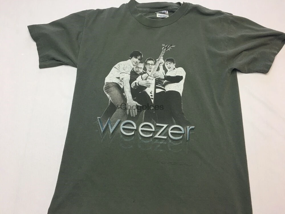 Мужская двухсторонняя рубашка Weezer 2001 Midget tour размер среднего размера |