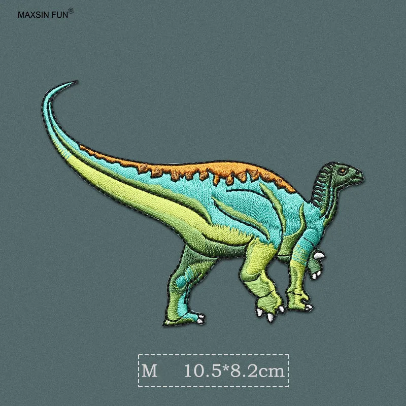 Нашивка с вышивкой динозавров для одежды украшение сделай сам заполнение