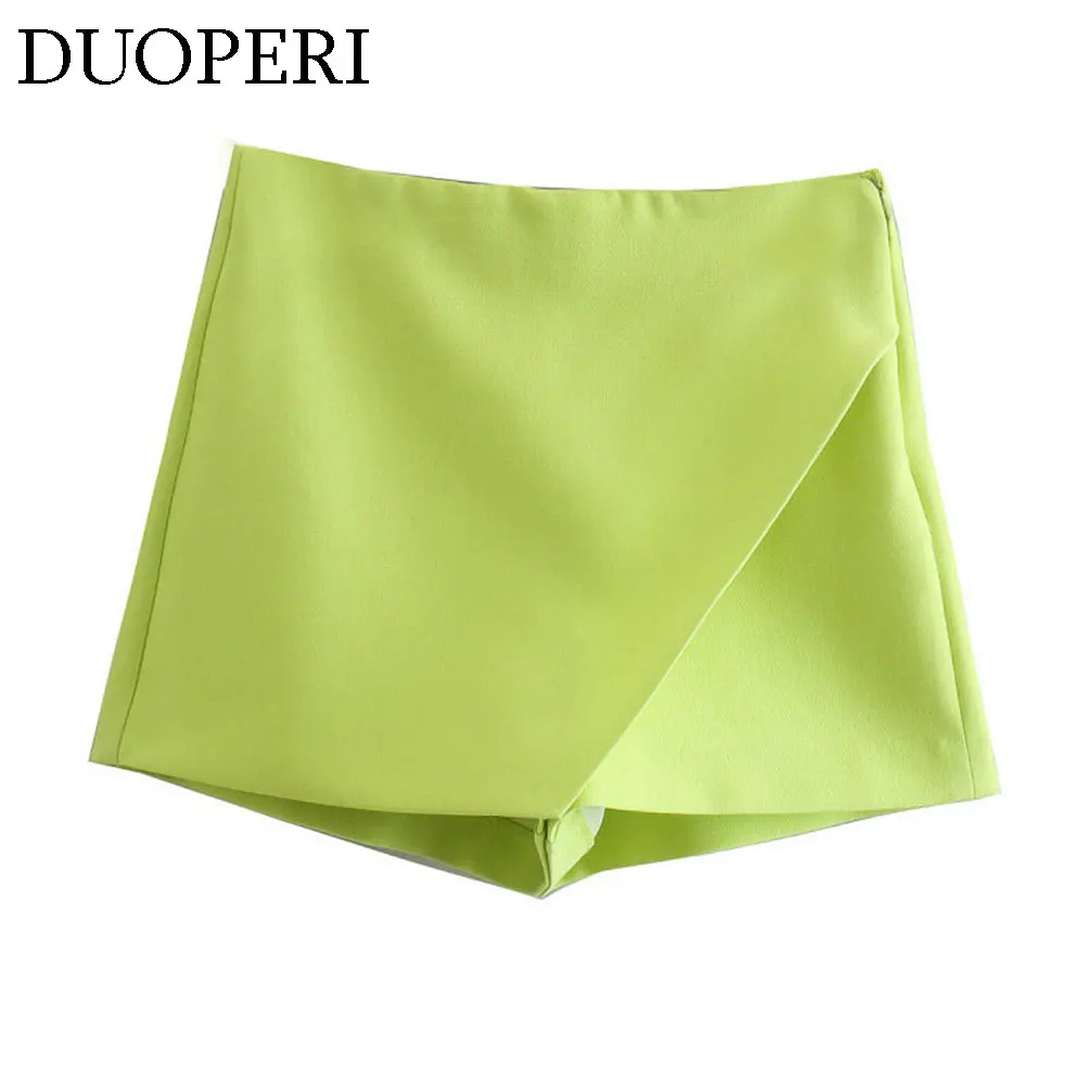 Sherouse женские асимметричные однотонные шорты в повседневном стиле с высокой