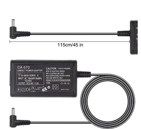 Адаптер переменного тока CA-570 CA570 CA570K для цифровой камеры Canon XC10 ZR60 ZR65MC ZR70MC ZR80 ZR85 ZR90