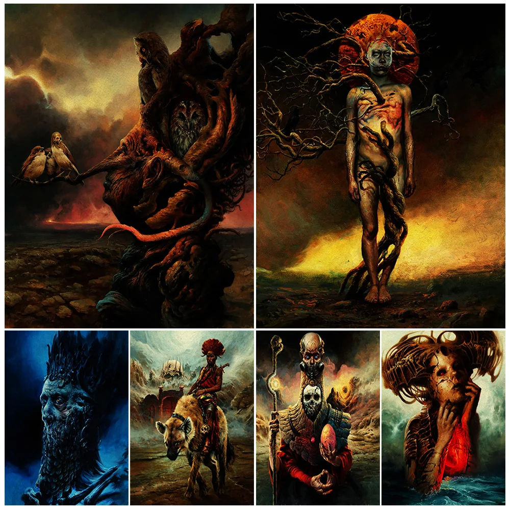 Живопись на холсте &quotЖуткий злой шаман и гондель Райдер&quot